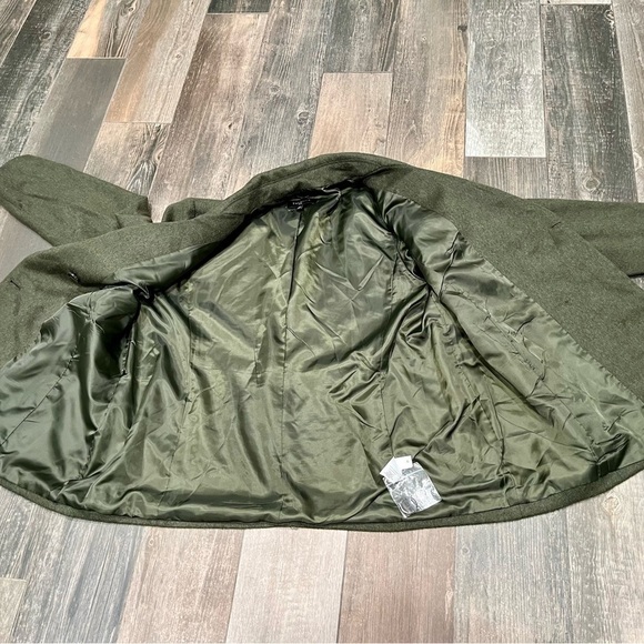 TALBOTS Olive Green Wool Stretch blazer jacket business career Made in italy 14 - Picture 9 of 10